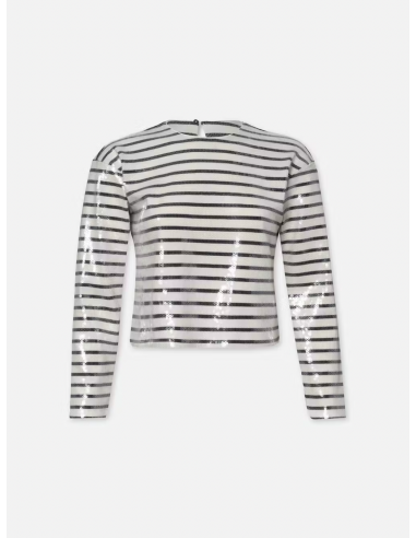 Frame - Striped Sequin Top suggérées chez