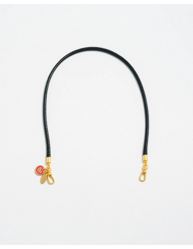 Mademoiselle Jules - Cord Necklace Black + Mini Black Heart Gold Comparez plus de prix