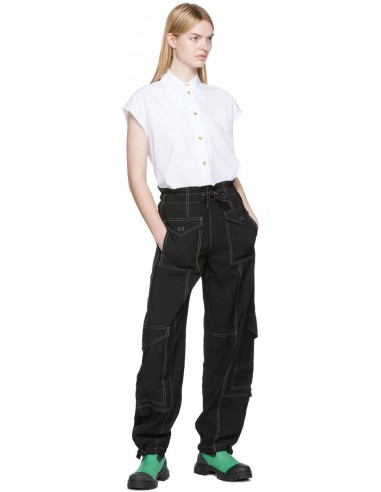 Ganni - Light Slub High Waist Pocket Pants ou a consommer sur place