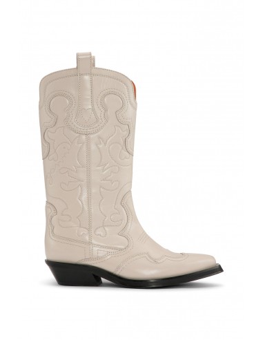 Ganni - Mid Shalf Embroidered Western Boots en ligne des produits 