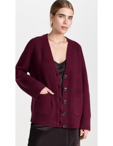 White + Warren - Cashmere Blend Ribbed Boyfriend Cardigan 50-70% off 