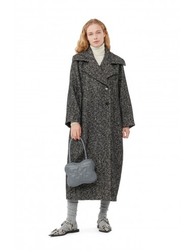 Ganni - Herringbone Wool Coat prix